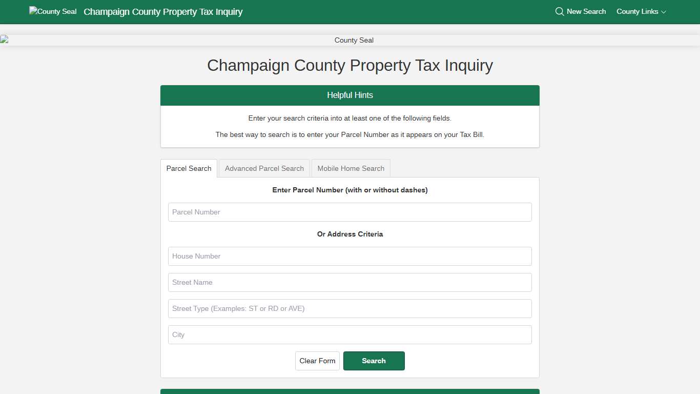 Champaign County Property Tax Inquiry